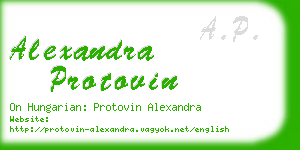 alexandra protovin business card